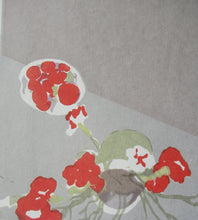 Load image into Gallery viewer, Bel Cowie Screenprint Pinks and Strawberries 1976 Scottish Art
