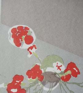 Bel Cowie Screenprint Pinks and Strawberries 1976 Scottish Art