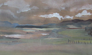 Gouache Watercolour Painting by Scottish Women Artist Alison McKenzie Highland Landscape