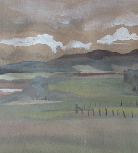 Gouache Watercolour Painting by Scottish Women Artist Alison McKenzie Highland Landscape