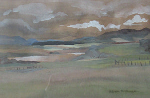 Gouache Watercolour Painting by Scottish Women Artist Alison McKenzie Highland Landscape