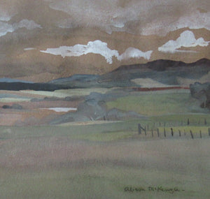 Gouache Watercolour Painting by Scottish Women Artist Alison McKenzie Highland Landscape