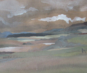 Gouache Watercolour Painting by Scottish Women Artist Alison McKenzie Highland Landscape