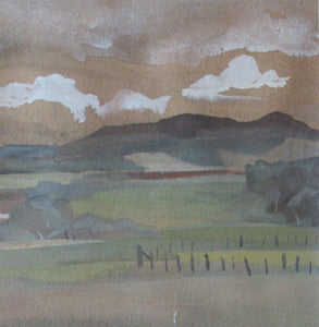 Gouache Watercolour Painting by Scottish Women Artist Alison McKenzie Highland Landscape