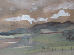 Gouache Watercolour Painting by Scottish Women Artist Alison McKenzie Highland Landscape