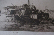 Load image into Gallery viewer, Lumsden Feeding the Birds Etching Temple on the River Ganges 1921 Signed
