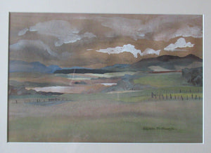 Gouache Watercolour Painting by Scottish Women Artist Alison McKenzie Highland Landscape