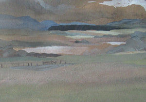 Gouache Watercolour Painting by Scottish Women Artist Alison McKenzie Highland Landscape