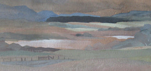 Gouache Watercolour Painting by Scottish Women Artist Alison McKenzie Highland Landscape