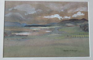 Gouache Watercolour Painting by Scottish Women Artist Alison McKenzie Highland Landscape