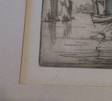 Load image into Gallery viewer, Lumsden Feeding the Birds Etching Temple on the River Ganges 1921 Signed
