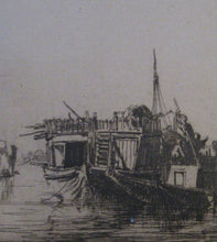 Load image into Gallery viewer, Lumsden Feeding the Birds Etching Temple on the River Ganges 1921 Signed
