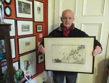 Load image into Gallery viewer, Lumsden Feeding the Birds Etching Temple on the River Ganges 1921 Signed
