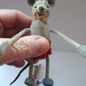 PAIR of 1930s Schuco Disney Mickey Mouse Tumbling Clockwork Toys