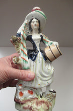 Load image into Gallery viewer, Antique 19th Century Shepherdess with Little Sheep at her Feet
