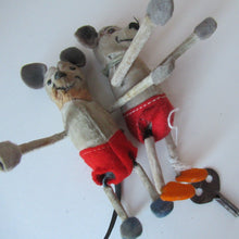 Load image into Gallery viewer, PAIR of 1930s Schuco Disney Mickey Mouse Tumbling Clockwork Toys
