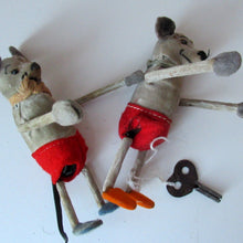 Load image into Gallery viewer, PAIR of 1930s Schuco Disney Mickey Mouse Tumbling Clockwork Toys

