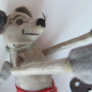 PAIR of 1930s Schuco Disney Mickey Mouse Tumbling Clockwork Toys