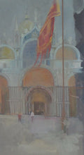 Load image into Gallery viewer, Scottish Art Watercolour Painting by Irene Halliday Venice St Mark&#39;s Square
