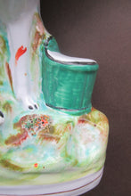 Load image into Gallery viewer, Unusual Antique Staffordshire Cow and Milkmaid Spill Vase and Milk Jug
