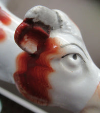 Load image into Gallery viewer, Unusual Antique Staffordshire Cow and Milkmaid Spill Vase and Milk Jug
