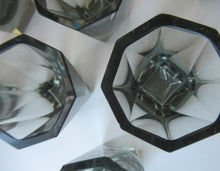 Load image into Gallery viewer, 1930s Czechoslovakian  Schlevogt Bacchus Decanter  &amp; Shot Glasses
