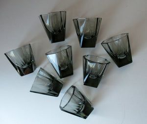 1930s Czechoslovakian  Schlevogt Bacchus Decanter  & Shot Glasses