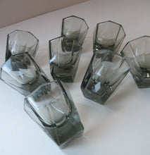 Load image into Gallery viewer, 1930s Czechoslovakian  Schlevogt Bacchus Decanter  &amp; Shot Glasses
