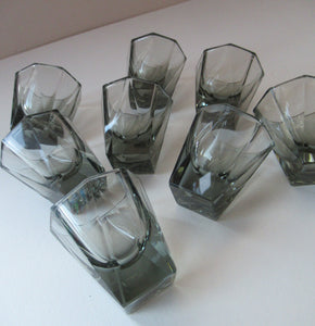 1930s Czechoslovakian  Schlevogt Bacchus Decanter  & Shot Glasses