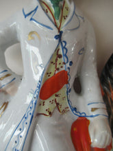 Load image into Gallery viewer, Equestrian Figurines. 1860s Staffordshire Pottery. Pair Edward VII and Princess Alexandra
