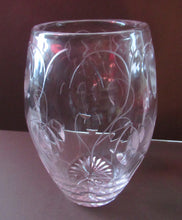 Load image into Gallery viewer, Large Stuart Crystal Cut Glass Vase after JOHN LUXTON. Height 8 1/2 inches.
