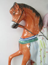 Load image into Gallery viewer, Equestrian Figurines. 1860s Staffordshire Pottery. Pair Edward VII and Princess Alexandra
