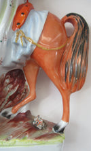 Load image into Gallery viewer, Equestrian Figurines. 1860s Staffordshire Pottery. Pair Edward VII and Princess Alexandra
