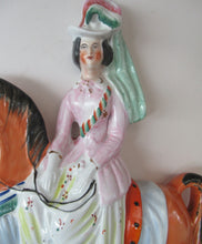 Load image into Gallery viewer, Equestrian Figurines. 1860s Staffordshire Pottery. Pair Edward VII and Princess Alexandra
