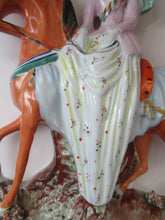 Load image into Gallery viewer, Equestrian Figurines. 1860s Staffordshire Pottery. Pair Edward VII and Princess Alexandra
