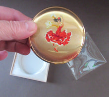 Load image into Gallery viewer, Vintage 1950s Power Compact with Spanish Flamenco Dancer Design
