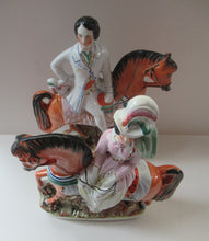 Load image into Gallery viewer, Equestrian Figurines. 1860s Staffordshire Pottery. Pair Edward VII and Princess Alexandra
