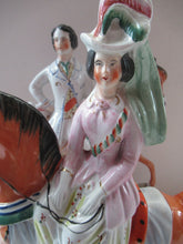 Load image into Gallery viewer, Equestrian Figurines. 1860s Staffordshire Pottery. Pair Edward VII and Princess Alexandra
