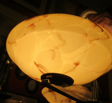 Load image into Gallery viewer, Vintage 1930s Art Deco Pendant Light Fitting. Chrome, Bakelite and Three Glass Shades
