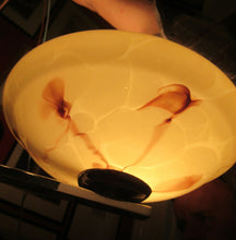 Load image into Gallery viewer, Vintage 1930s Art Deco Pendant Light Fitting. Chrome, Bakelite and Three Glass Shades

