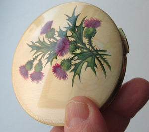 1950s Stratton Powder Compact Scottish Thistles