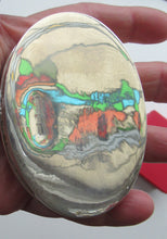 Load image into Gallery viewer, Vintage Solid Silver Box with Unique Enamels Painting of Stag in Scottish Highlands
