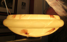 Load image into Gallery viewer, Vintage 1930s Art Deco Pendant Light Fitting. Chrome, Bakelite and Three Glass Shades
