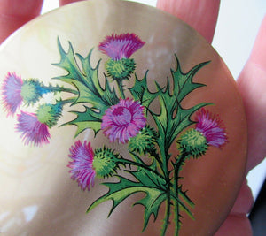 1950s Stratton Powder Compact Scottish Thistles