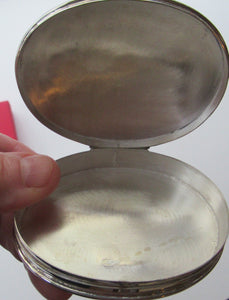 Vintage Solid Silver Box with Unique Enamels Painting of Stag in Scottish Highlands