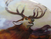 Load image into Gallery viewer, Vintage Solid Silver Box with Unique Enamels Painting of Stag in Scottish Highlands
