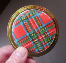 Load image into Gallery viewer, Vintage 1960s Red Tartan Pattern Face Powder Compact
