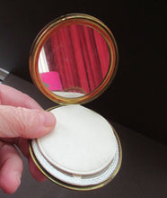 Load image into Gallery viewer, Vintage 1960s Red Tartan Pattern Face Powder Compact
