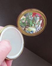 Load image into Gallery viewer, Vintage 1960s Red Tartan Pattern Face Powder Compact
