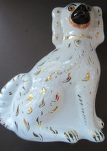 Load image into Gallery viewer, Antique Staffordshire Chimney Spaniels Wally Dogs 12 inches Glass Eyes
